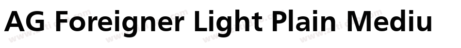 AG Foreigner Light Plain Medium字体转换